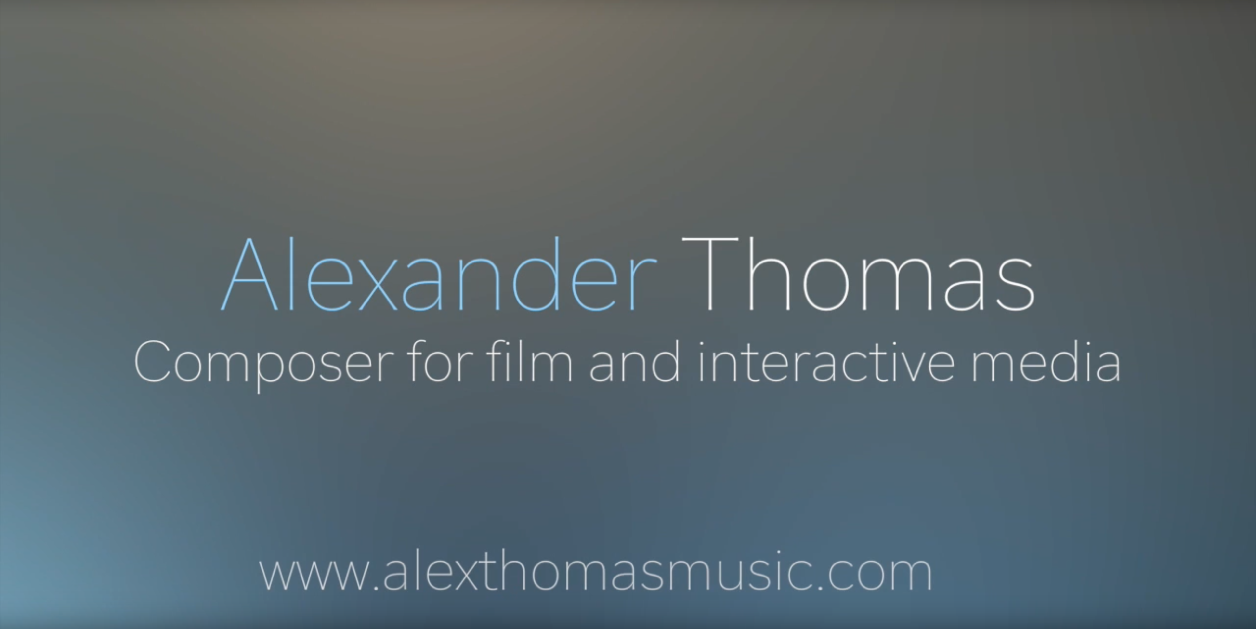 About - alexthomasmusic.com